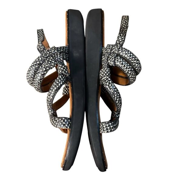 Fitflop Womens Barely Dotted Snake Slingback Sandals Size US 11 Black White - Picture 5 of 9